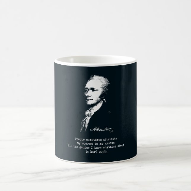 Caneca De Café Citações de Alexander Hamilton. Sucesso, gênio (Centro)