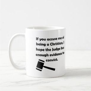 Caneca De Café Citações de Cristãos Condenados e Acusados