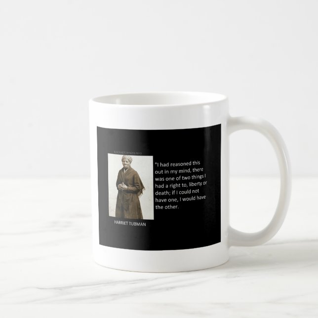 Caneca De Café Citações de Harriet Tubman (Direita)
