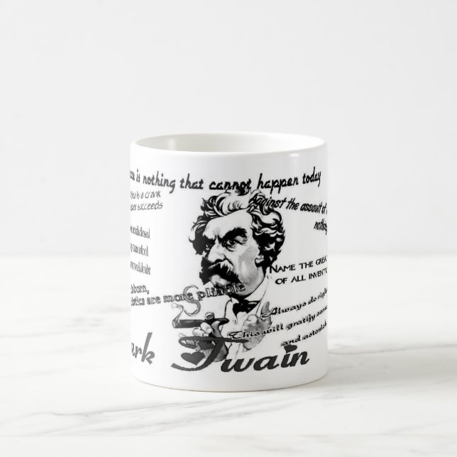 Caneca De Café Citações de Mark Twain (Centro)
