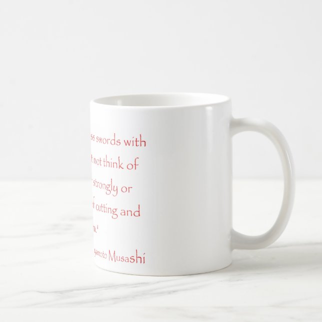 Caneca De Café Citações de Miyamoto Musashi (Direita)