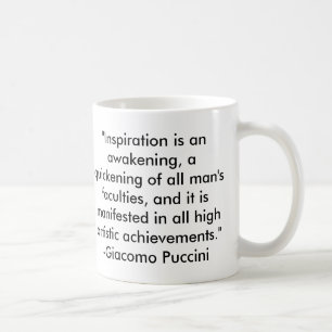 Caneca De Café Citações de Puccini