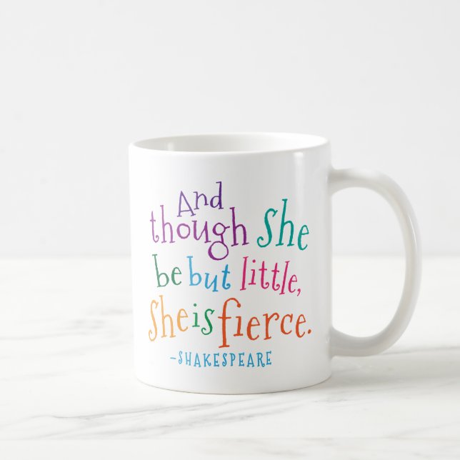 Caneca De Café Citações de Shakespeare é feroz (Direita)