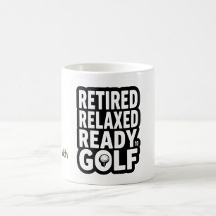 Caneca De Café Citações de texto de aposentadoria de golfe para g