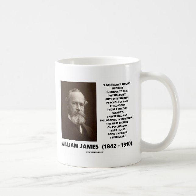 Caneca De Café Citações de William James da filosofia da (Direita)