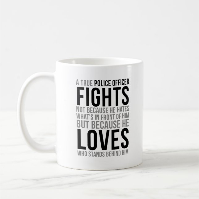 Caneca De Café Citações do agente da polícia (Esquerda)