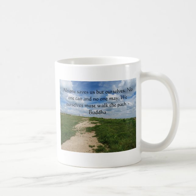 Caneca De Café Citações do trajeto de Buddha (Direita)