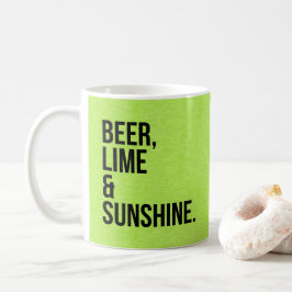 Caneca De Café Citações engraçadas da cerveja, do limão & da luz