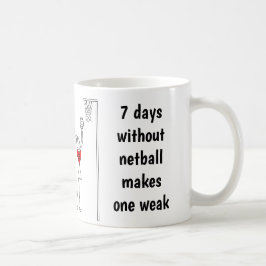 Caneca De Café Citações engraçadas do Netball das posições do