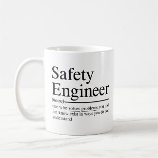 Caneca De Café citações engraçadas para o Engenheiro de Segurança