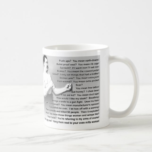 Caneca De Café Citações excedente viris do homem que dizem a (Direita)