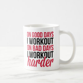 Caneca De Café Citações mais duras do Gym do exercício