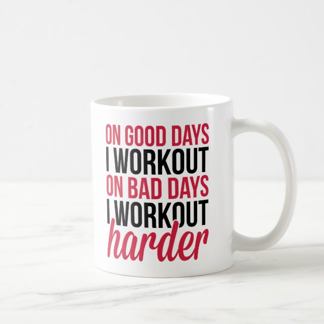 Caneca De Café Citações mais duras do Gym do exercício (Direita)