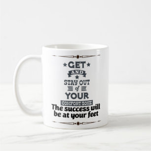 Caneca De Café Citações motivacionais da caligrafia textográfica