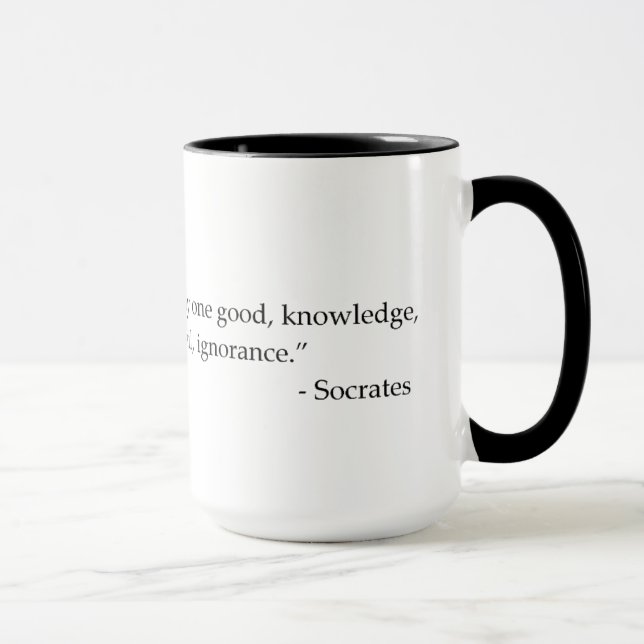 Caneca de café citável da filosofia das citações (Direita)