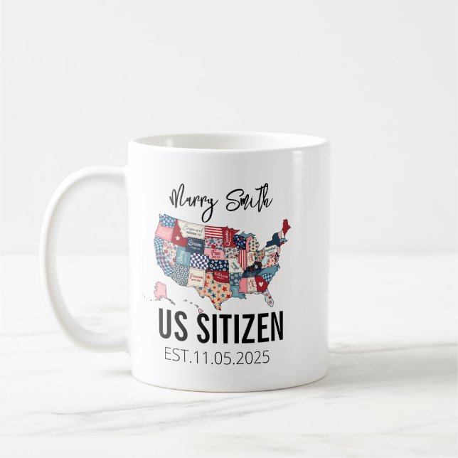 Caneca De Café Citizenship Day American  – Proud to Be an America (Esquerda)
