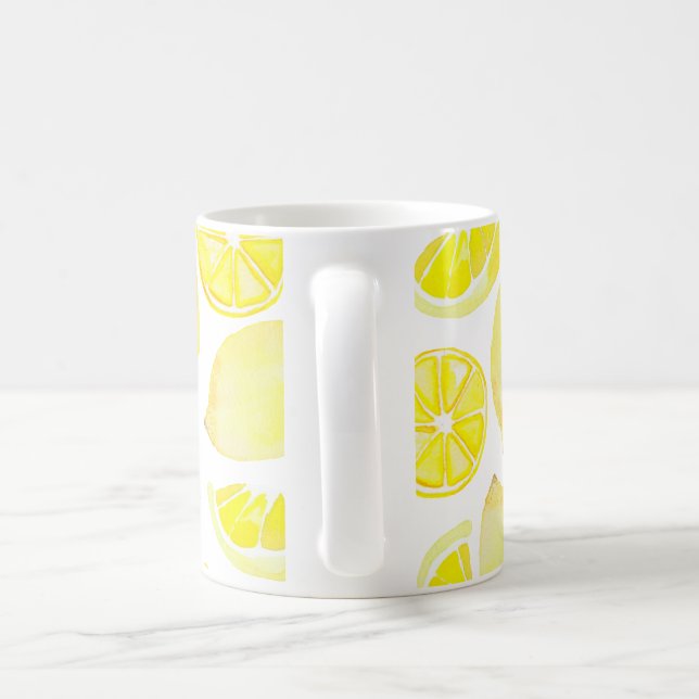 Caneca de café cítrica do design do teste padrão (Alça)