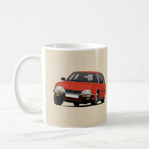 Caneca De Café Citroen vermelho CX GTi - duas imagens