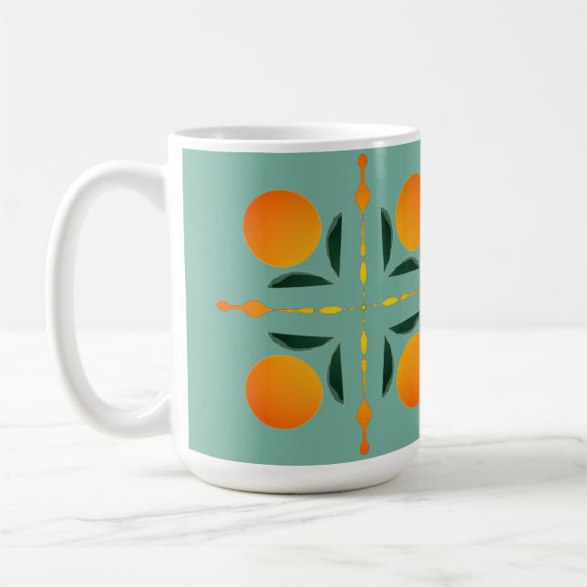 Caneca De Café Citrus Fruta Graphic Art (Esquerda)