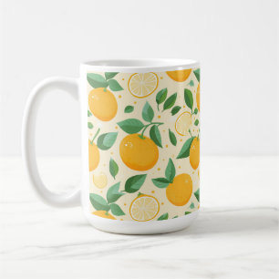 Caneca De Café Citrus limon yellow tropical fruta