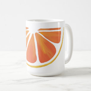 Caneca De Café Citrus Orange Grapefruit Slice Art