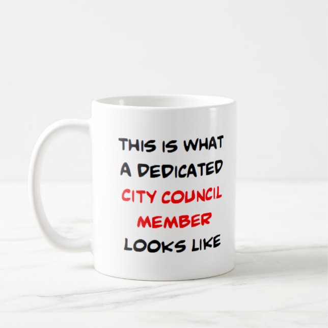 Caneca De Café city council member, dedicated (Esquerda)