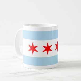 Caneca De Café City Flag de Chicago (Illinois)