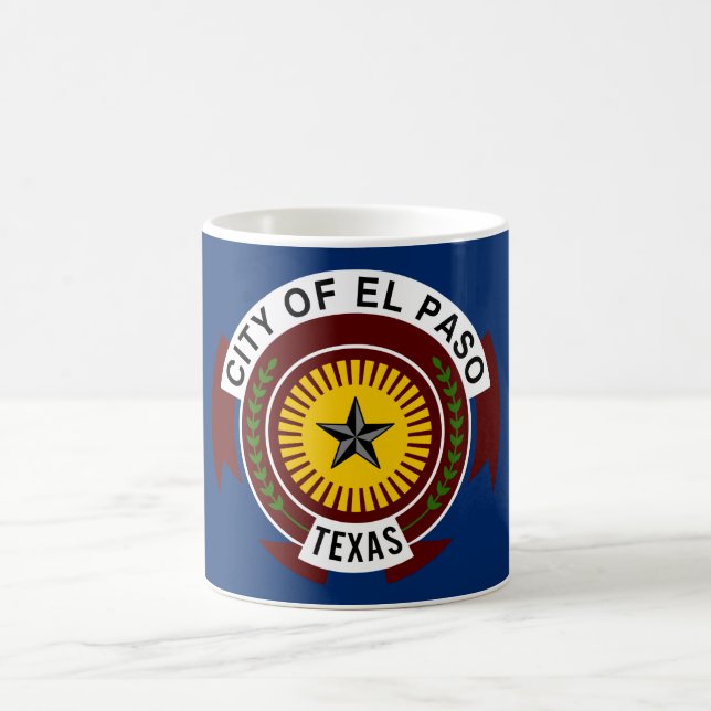Caneca De Café City Flag de El Paso (Texas) (Centro)