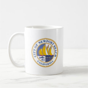 Caneca De Café City Seal de Newport Beach, Califórnia