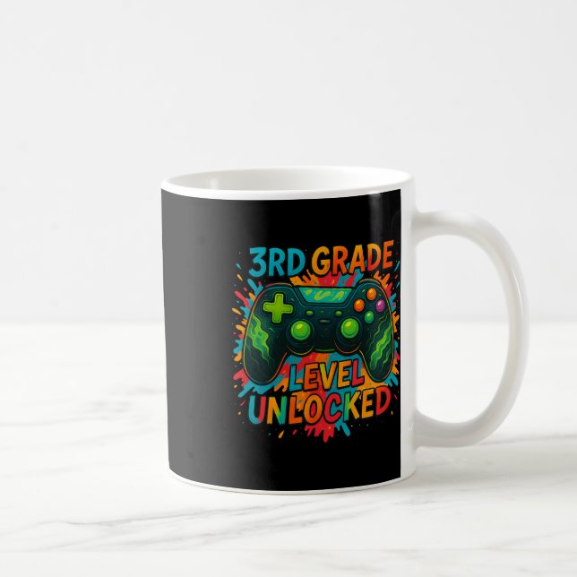 Caneca De Café Ck To School 3rd Grade Boys Gamer First Day School (Direita)
