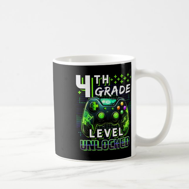 Caneca De Café Ck To School 4th Grade Boys Gamer First Day School (Direita)