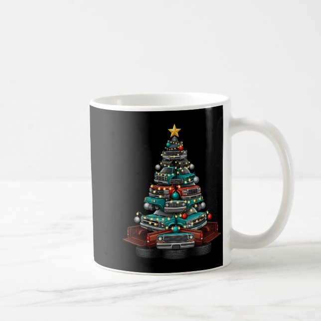 Caneca De Café Ckup Truck Christmas Tree Funny Clic Car Graphic M (Direita)