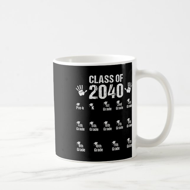 Caneca De Café Cl de 2040 Cresça Comigo Pré-k Primeiro Dia de Aul (Direita)