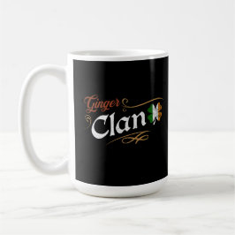 Caneca De Café Clã Ginger Patrimônio Irlandês Shamrock Vintage