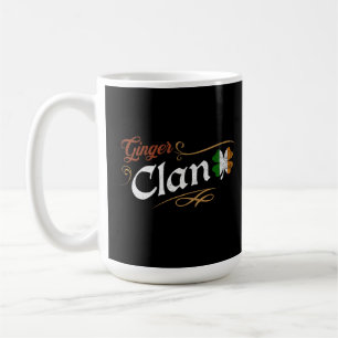 Caneca De Café Clã Ginger Patrimônio Irlandês Shamrock Vintage