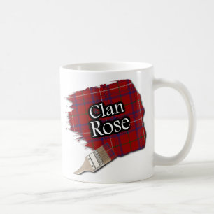 Caneca De Café Clã Rosa Tartan Paint Brusch Cup