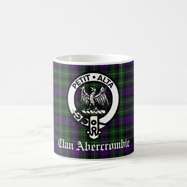 Caneca De Café Clan Abercrombie Crest Crachá e Tartan (Centro)