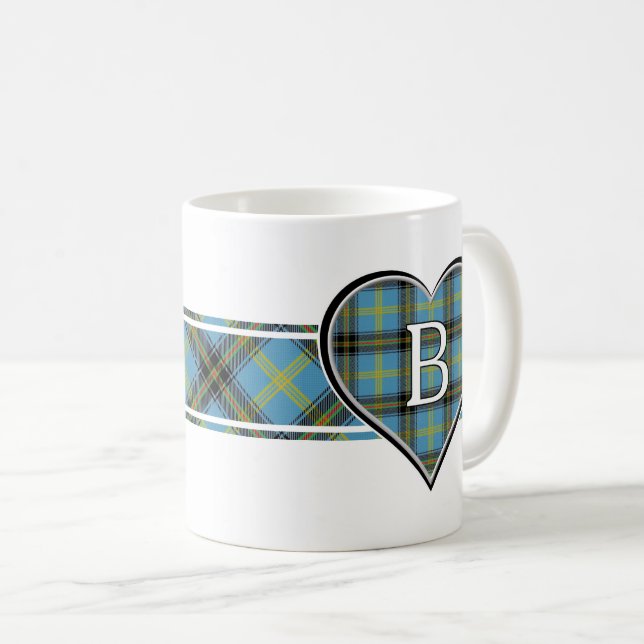 Caneca De Café Clan Bell Tartan Heart (Frente Esquerda)