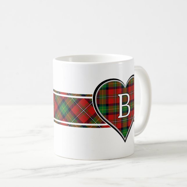 Caneca De Café Clan Boyd Tartan Heart (Frente Esquerda)