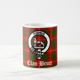 Caneca De Café Clan Bruce Crest Crachá e Tartan