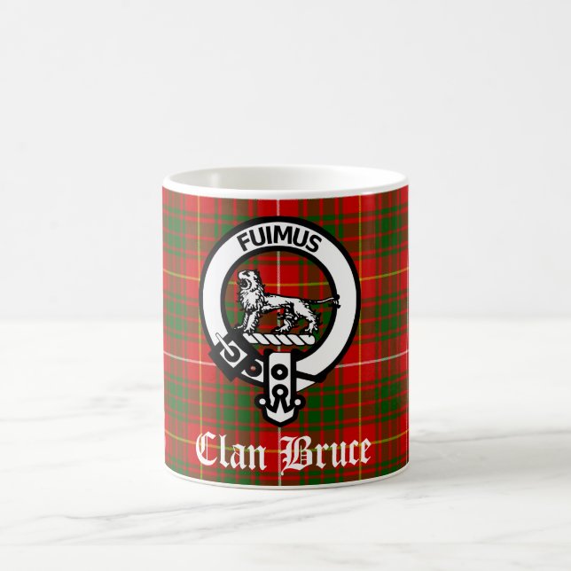 Caneca De Café Clan Bruce Crest Crachá e Tartan (Centro)