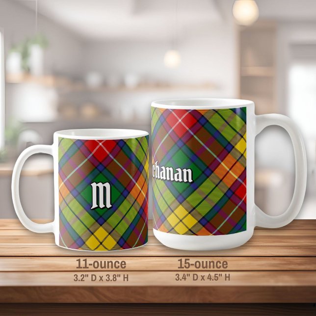Caneca De Café Clan Buchanan Tartan (Criador carregado)