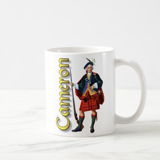 Caneca De Café Clan Cameron Old Scotland (Direita)
