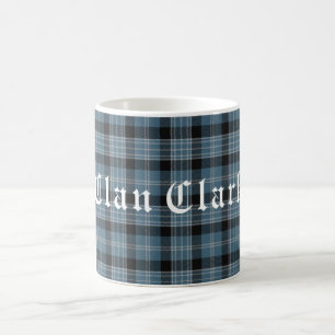 Caneca De Café Clan Clark Tartan & Text