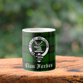 Caneca De Café Clan Forbes Tartan e Crachá Crest