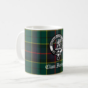 Caneca De Café Clan Forsyth Crest Crachá e Tartan
