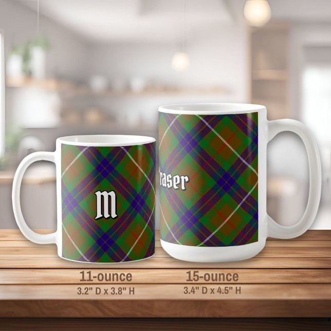 Caneca De Café Clan Fraser caçando Tartan Coffee Mug (Criador carregado)