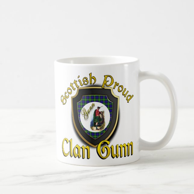 Caneca De Café Clan Gunn Scottish Proud Cups Mugs (Direita)