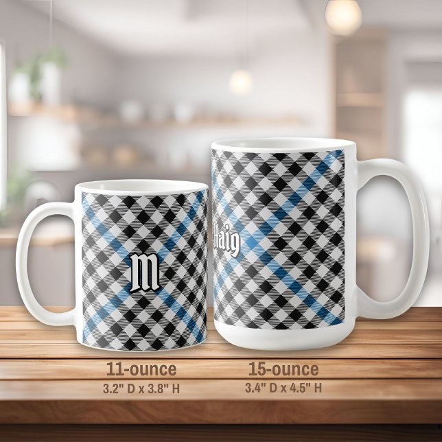 Caneca De Café Clan Haig Check Tartan (Criador carregado)