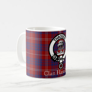 Caneca De Café Clan Hamilton Crest e Tartan Coffee Mug